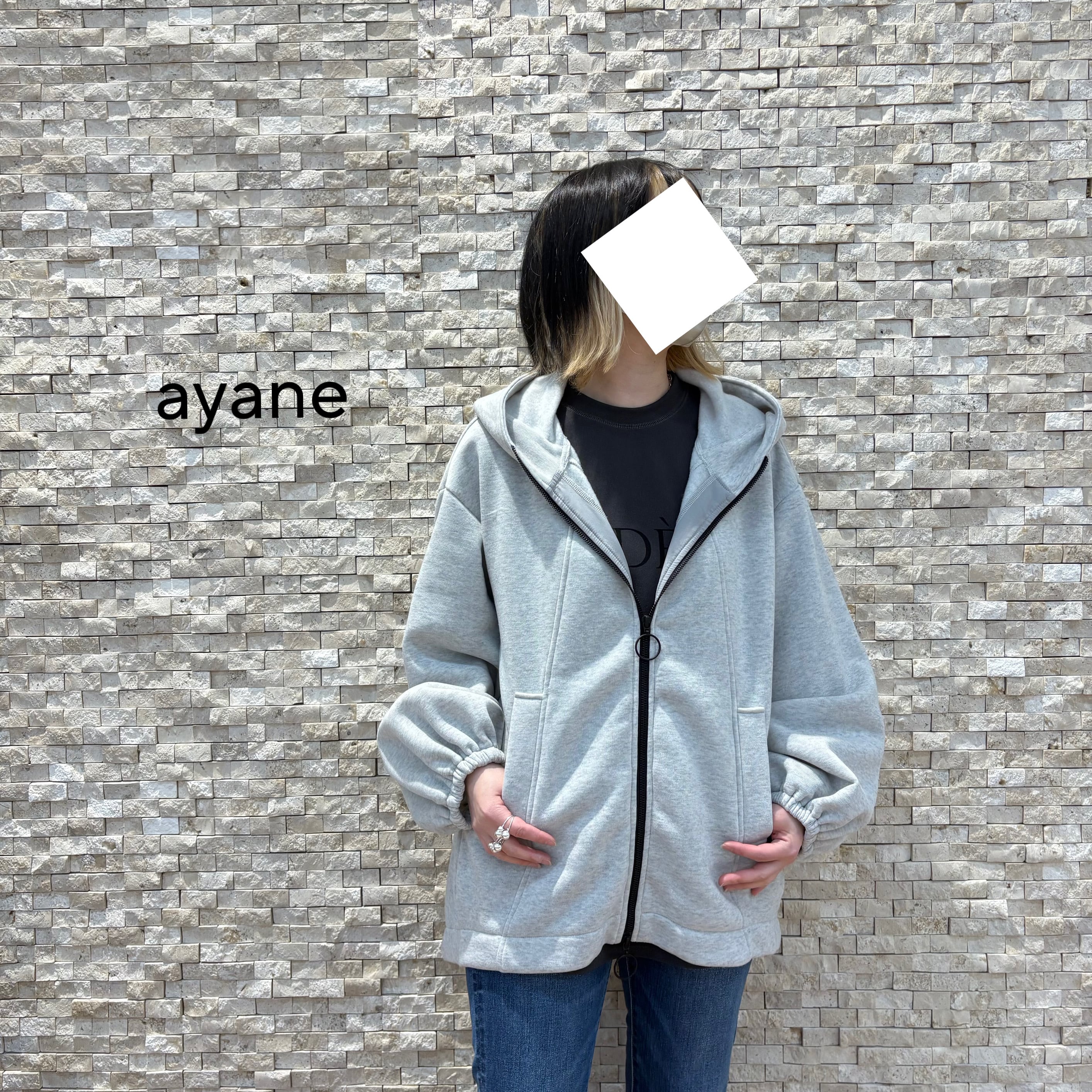 【ayane】軽量裏起毛フーディブルゾン(896110)
