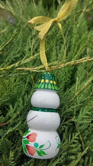 クリスマスデコレーション　スノーマン3点セット（ティモシェンコ作）