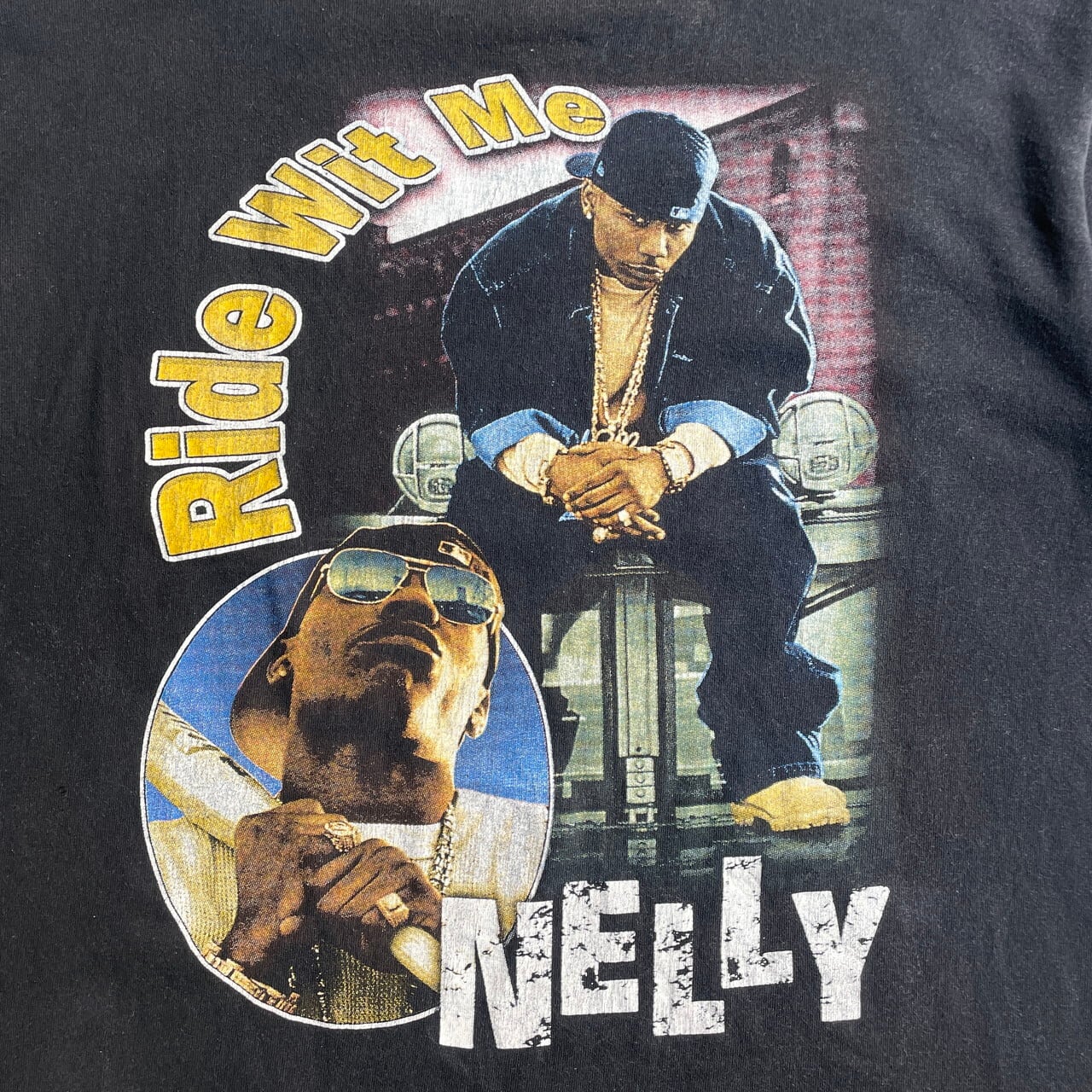 00年代 NELLY RIDE WIT ME ネリー HIP-HOP ラップTシャツ メンズL 古着 