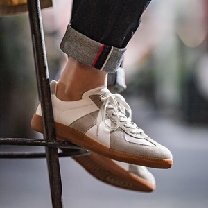 German Trainer White Gray Sneakers / ジャーマン トレーナー ホワイト グレー スニーカー