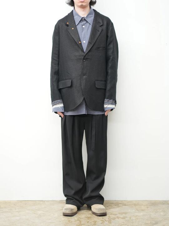 ジャケット・アウター ANCELLM 26SS LAYERED TAILORED JACKET 1 LAYERED TAILORED JACKET(BROWN) – ANCELLM