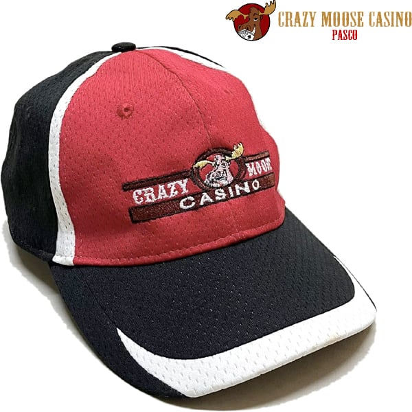 激レアYub vintage プレイボーイ スモーキング キャップ 赤USA 1点物◇Crazy Moose Casino赤黒ツートン帽子キャップ古着メンズ