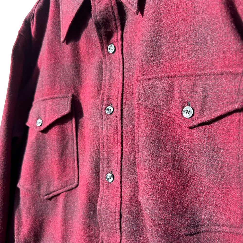 PENDLETON Vintage Ombre Check Shirt Collar Wool Shirt [1970s