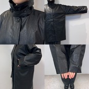 【受注販売】レザーライクオーバーJK/ブラック