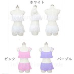 レディース水着 ビキニセット スカート付き レース 2点セット フリルトップ セパレート 体型カバー フェミニン ガーリー 可愛い 夏 海 プール リゾート 海外旅行 韓国ファッション風 ビーチウェア スイムウェア 大人女子 清楚　w520