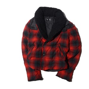 zucca   check down jacket　　ranch coat