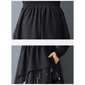 アシンメトリー レイヤード風 スカート  00350