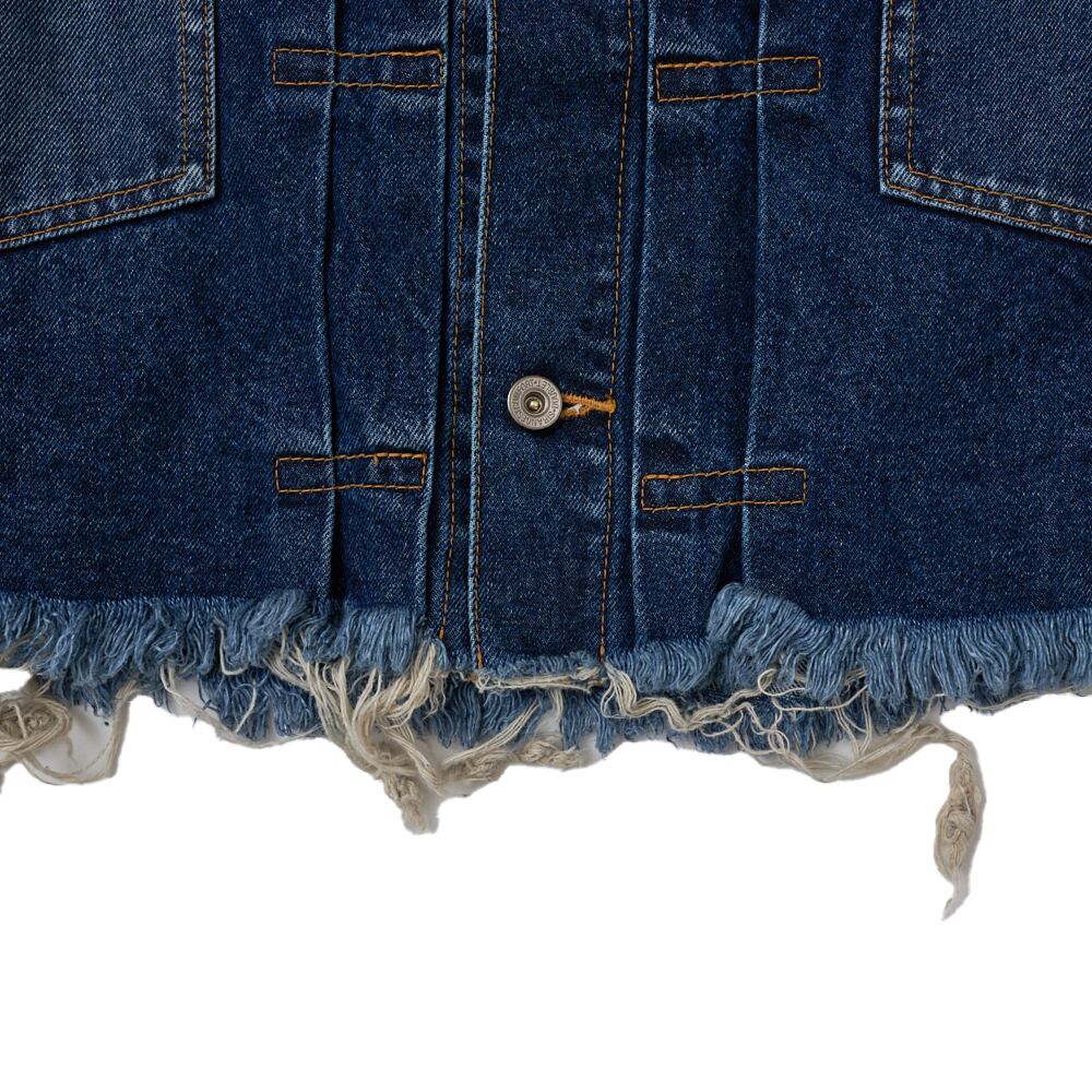 doublet CUT OFF OVERSIZED DENIM JACKET (INDIGO) 23AW13BL174