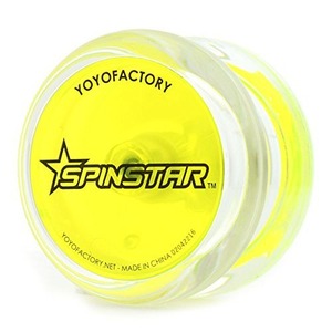 【新着特価】ヨーヨー スピンスター 初心者向けDVD付 ヨーヨーファクトリー (クリアボディ/イエロー)