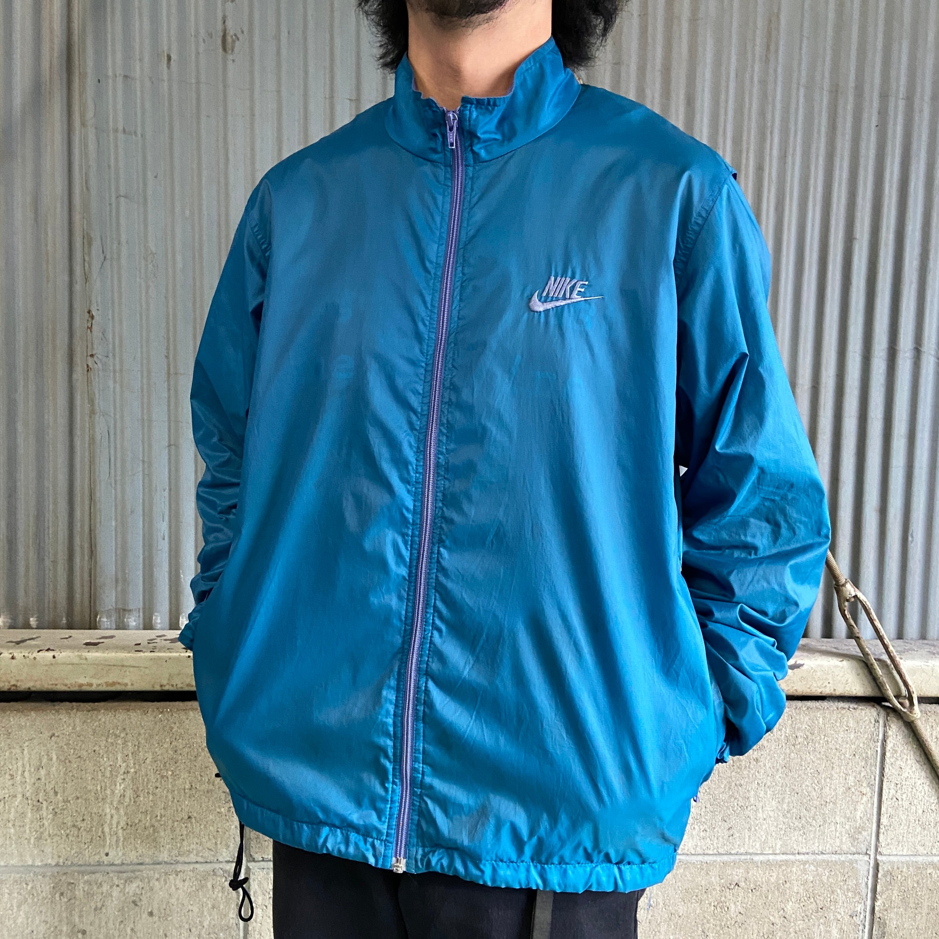 90年代 NIKE acg ナイキ ロゴ刺繍 ナイロンジャケット メンズL 古着 