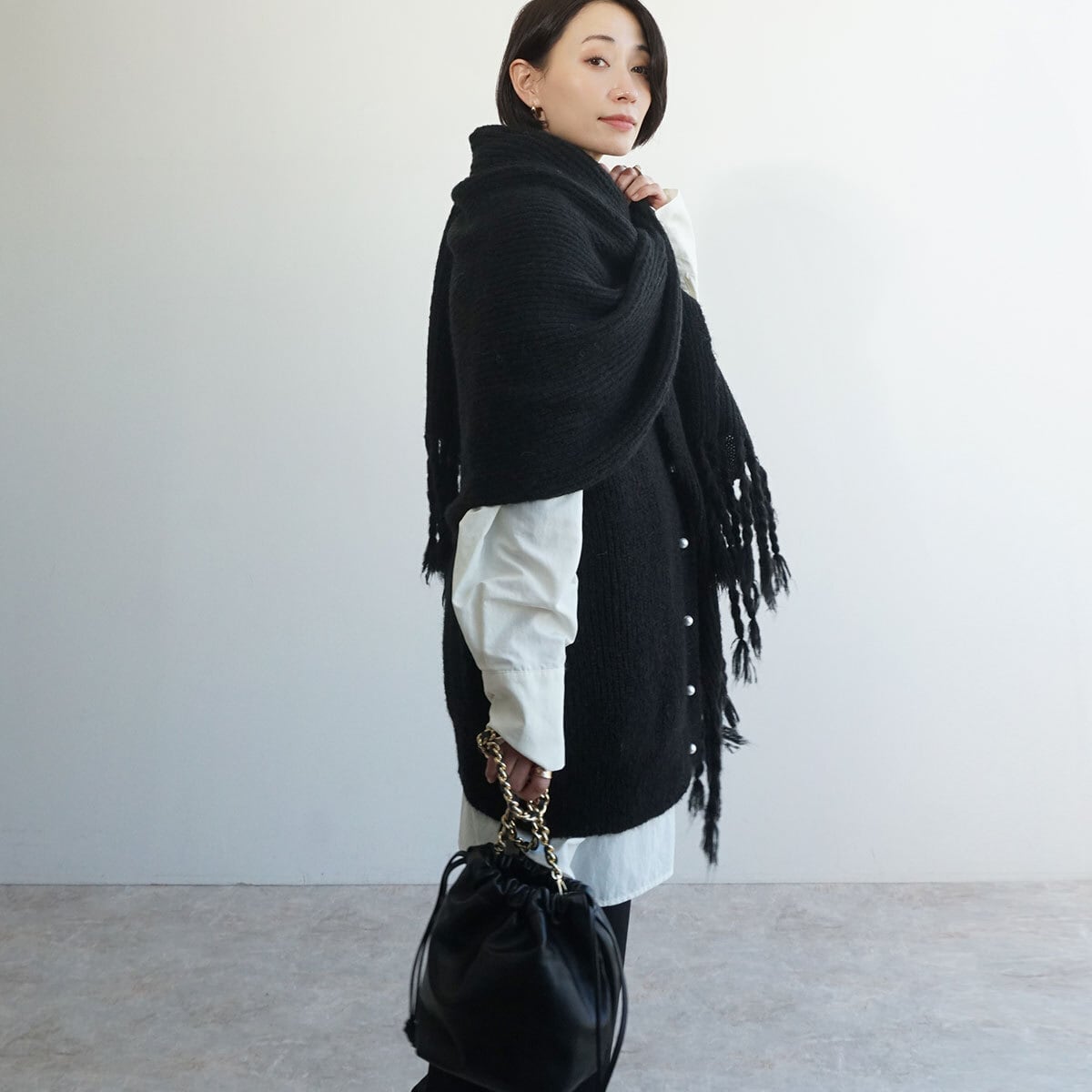 大判ねじりフリンジストール SALE | FASHFREN/ファッシュフレン