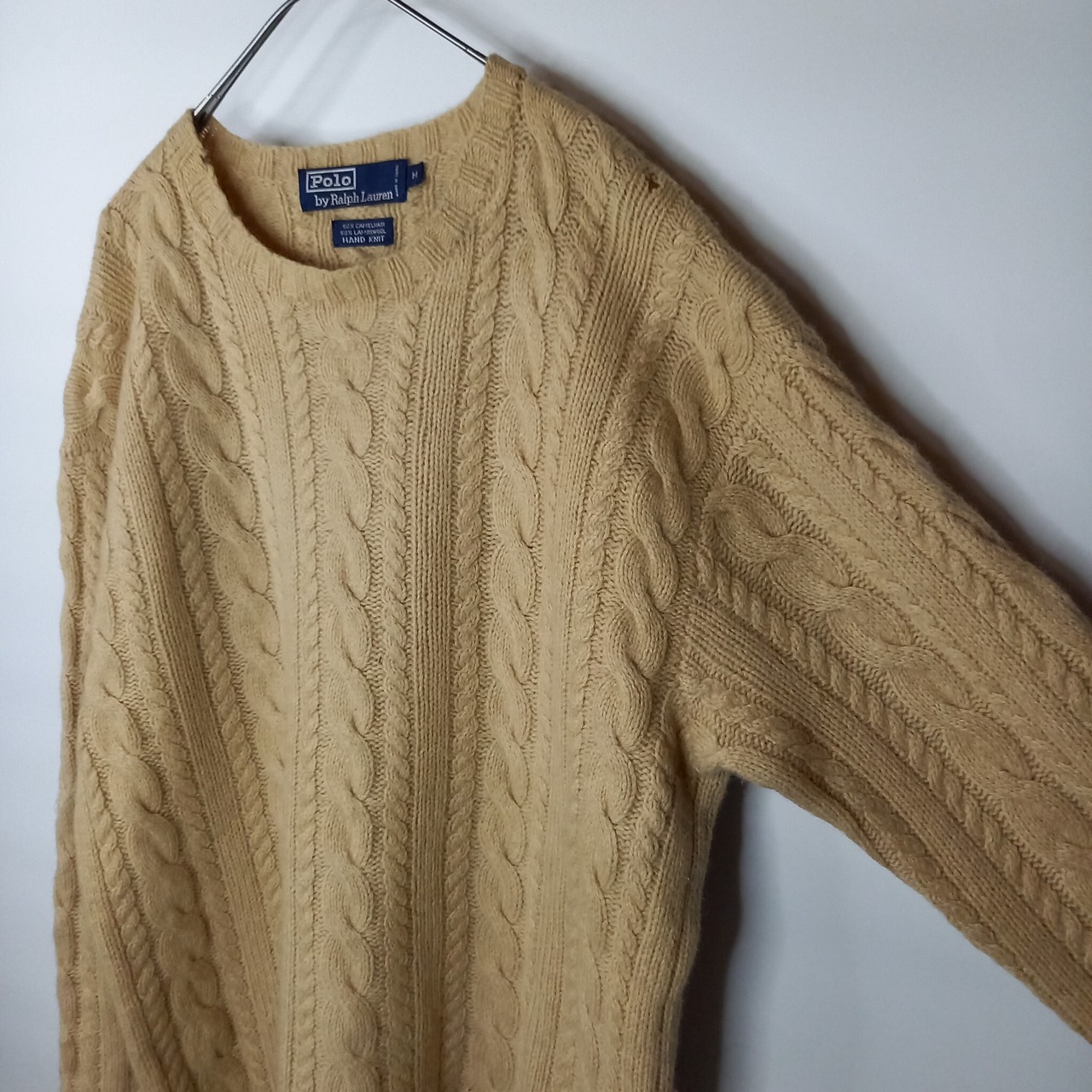 ポロバイラルフローレン　クルーネック　カシミア　ニット　セーター　ケーブル編み