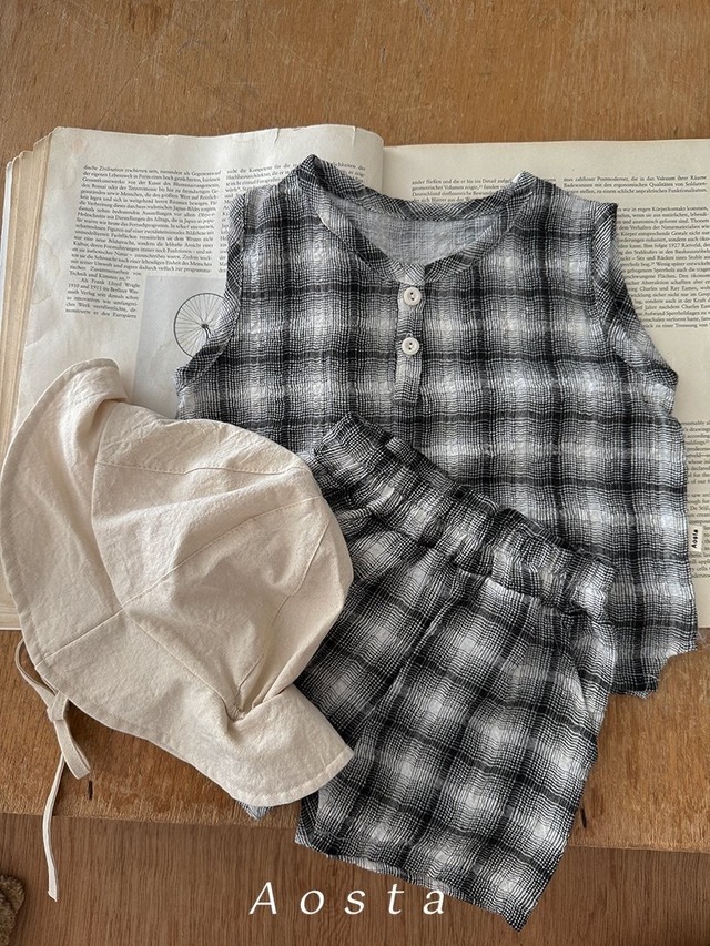 【予約/送料無料】Aosta/check shorts