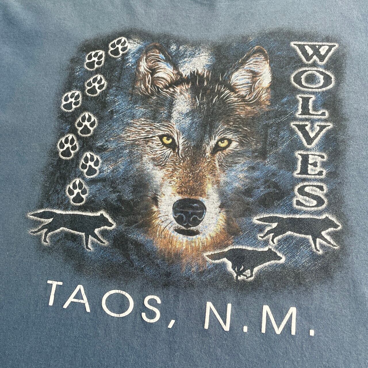 90年代 USA製 WOLVES オオカミ アニマル プリントTシャツ メンズXL ...