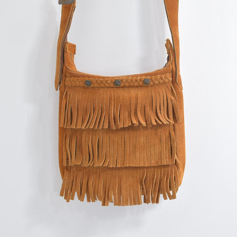 MINNETONKA ミネトンカ スウェードレザー フリンジデザイン ショルダーバッグ 本革 ネイティブ トライバル エスニック