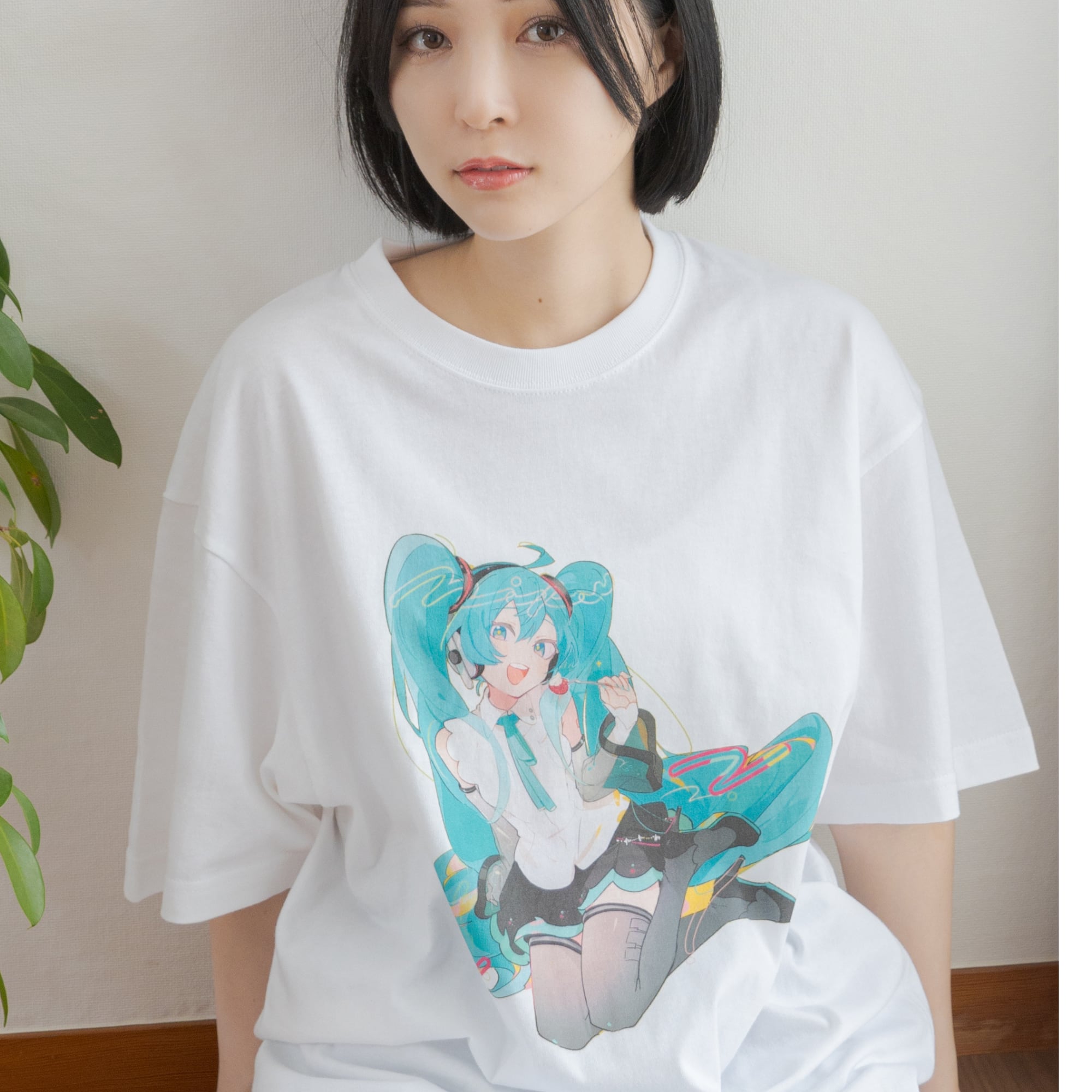 初音ミクTシャツ Art by 八三「HBD」 | echo