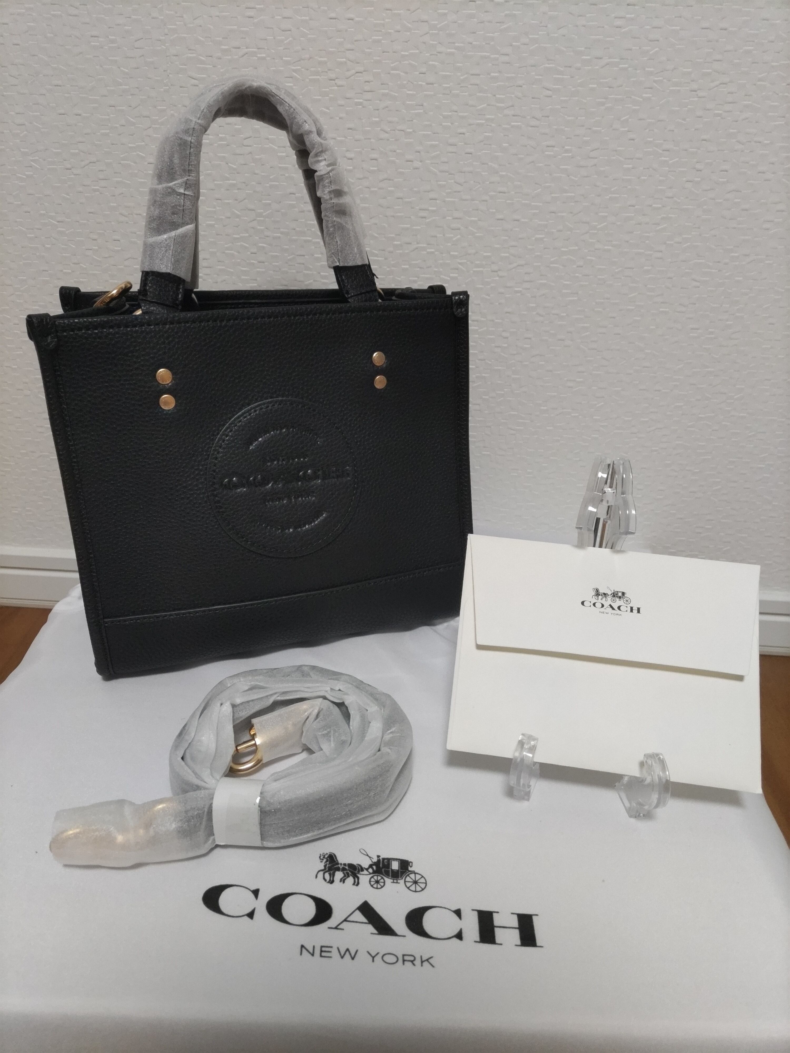 COACH コーチ トートバッグ ハンドバッグ ブラック デンプシー