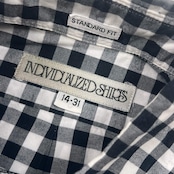 USA製 INDIVIDUALIZED SHIRTS インディビジュアライズド シャツ STANDARD FIT ギンガムチェック オックスフォード BD 長袖シャツ 14-31/メンズ