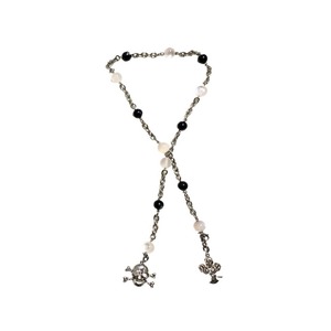 【WrongSolution】 Cross Skull necklace belt black
