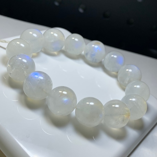 希少な大玉！全粒ブルーシラー♪ホワイトラブラドライト ブレスレット
