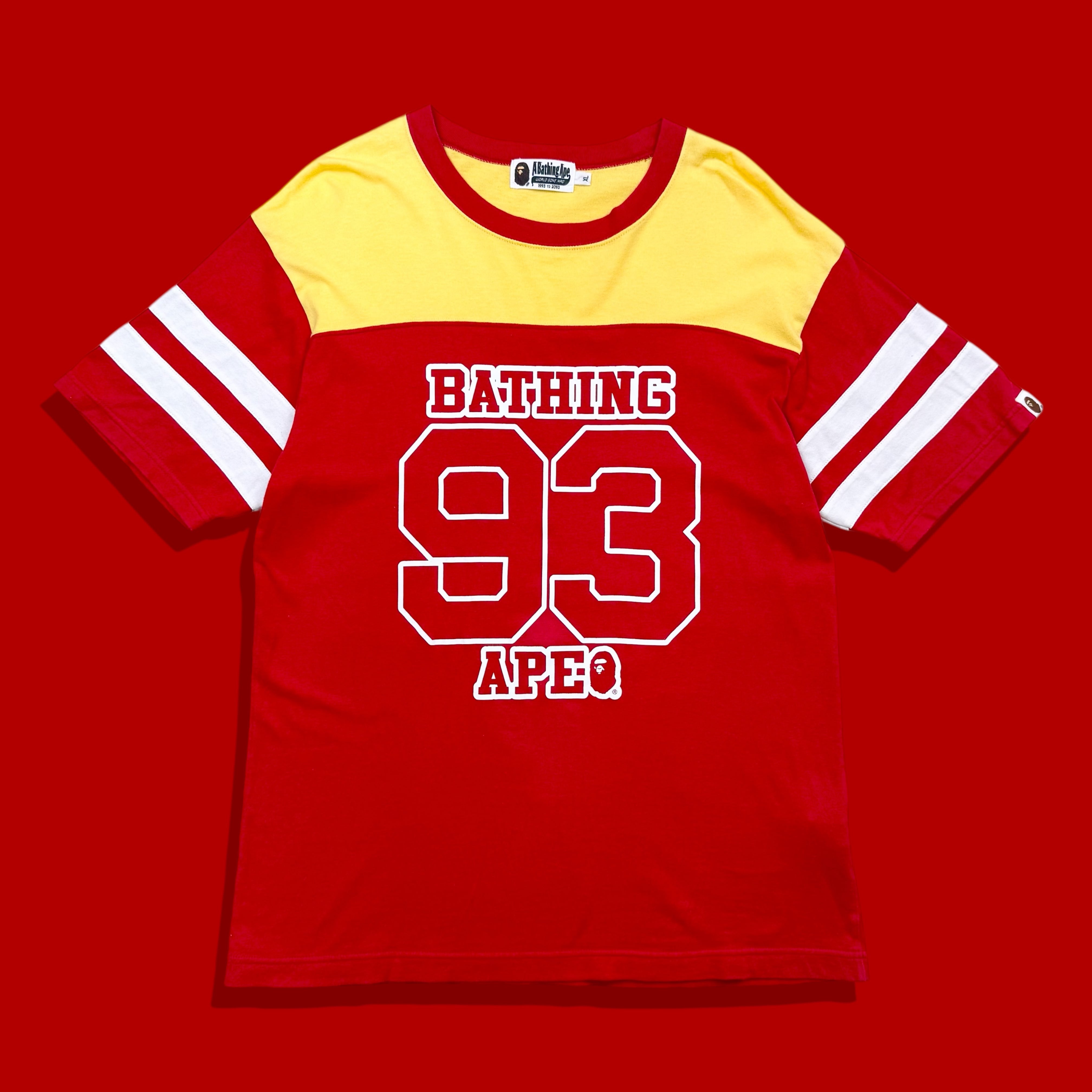 00s A BATHING APE BATHING 93 Football T-Shirt | MARKET