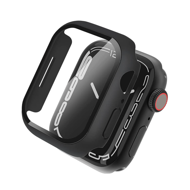 【CaseStudi】 Apple Watch 7 ケース 45mm & 44mm SE & Series 7 / 6 / 5 / 4 対応 全面保護 カバー 画面保護 液晶保護 ガラス 一体型 薄型 スリム ハード カバー [ アップルウォッチ7 アップルウォッチSE アップルウォッチ 45 & 44 mm 各種 対応 ] IMPACT