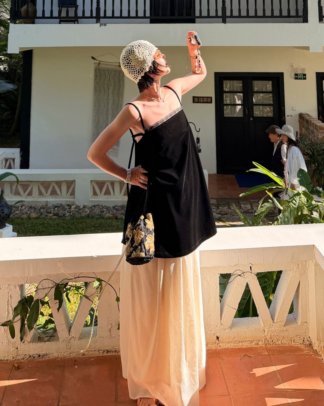 レースラインキャミチュニックトップス S26069