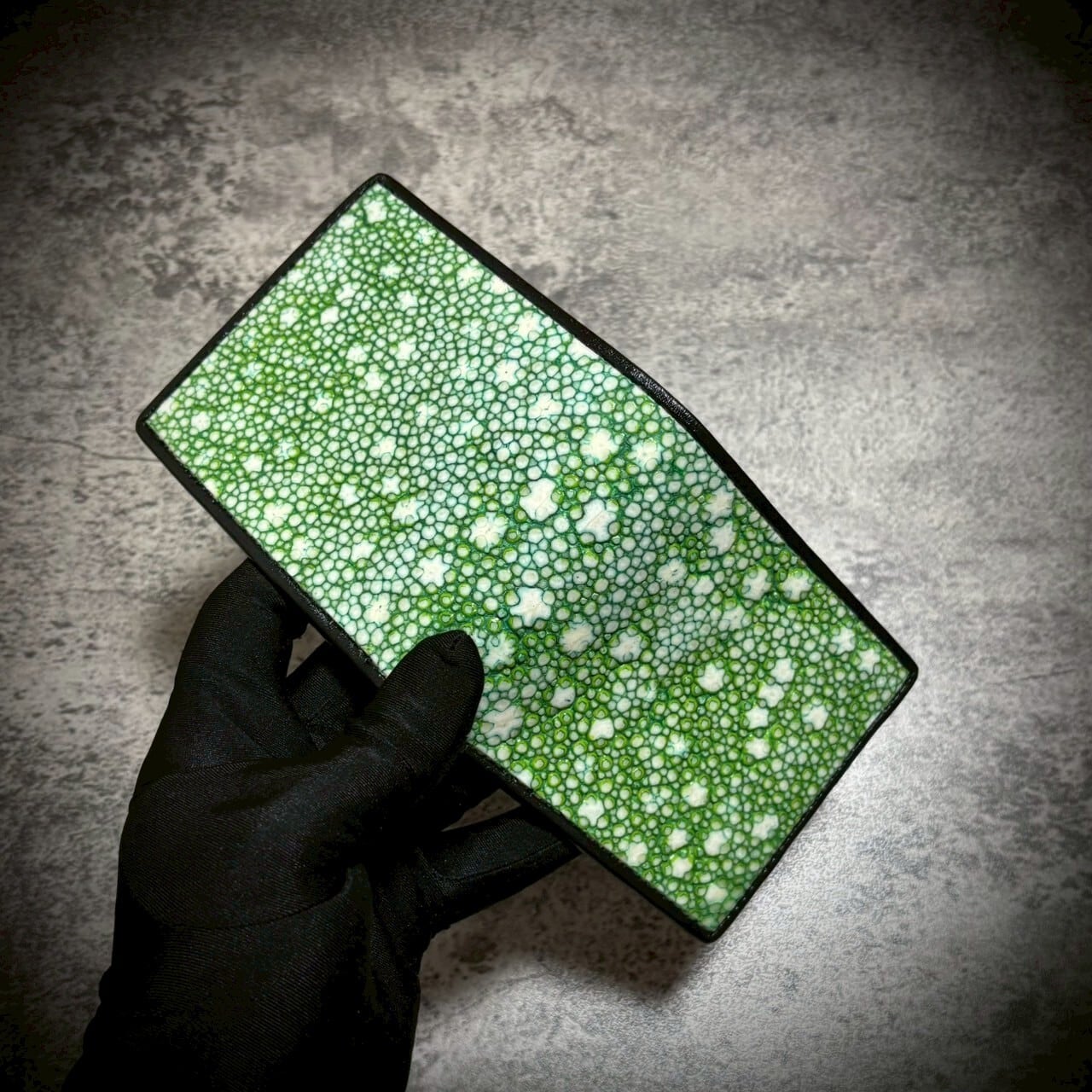 スタースティングレイ 二つ折り 財布 梅花皮 折財布 ガルーシャ