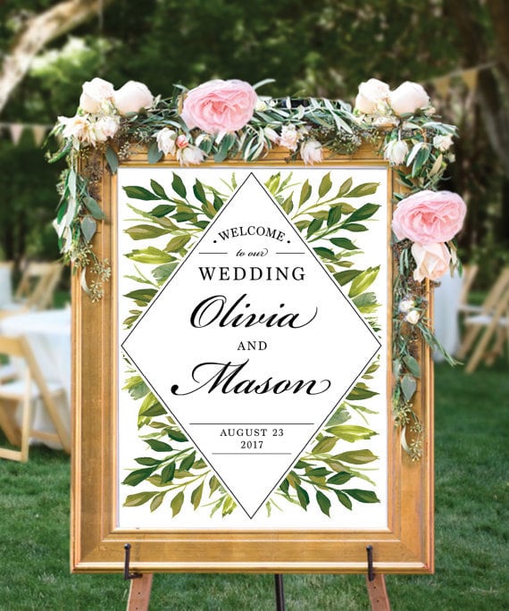 ★オーダーメイドウェルカムボード 【Simple Greens】