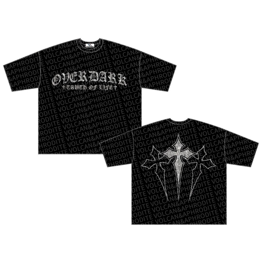 【近日発売予定★新作】OVER DARK ラメバッククロスTシャツ