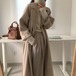 ロングコート 冬 アウター ウールコート チェスターコート レディース コート 冬服 ガウン ウエストリボン ロング ゆったり 無地 カジュアル きれいめ こなれ感 シンプル ロング丈マキシ丈