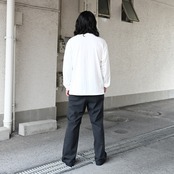 レザージャケット、グーチレーヨンストライプロングスリーブシャツデッドストック