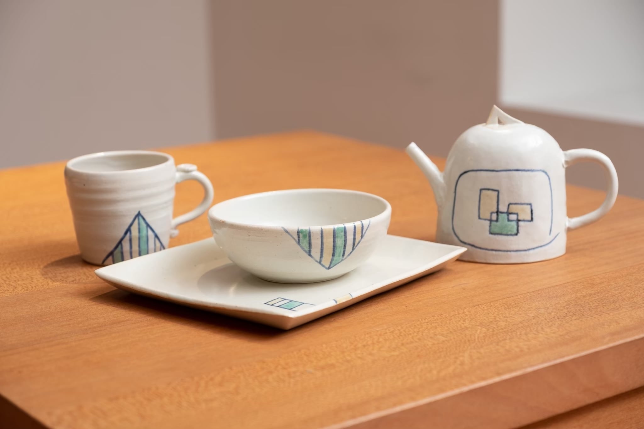 注器 色絵注器 作家 加藤正也 アイボリー 瀬戸焼 インテリア | 雑貨風