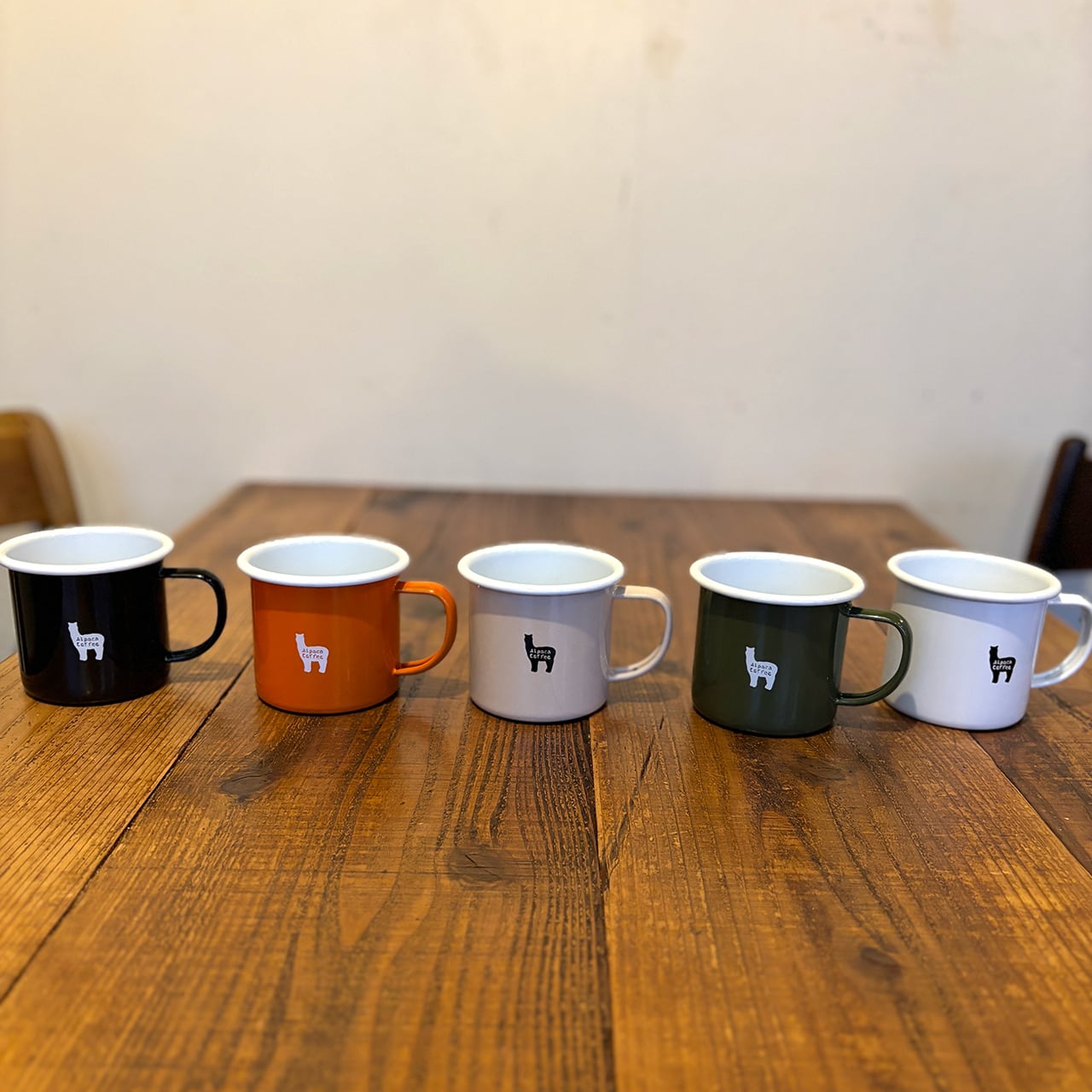 オリジナル］琺瑯マグカップ［5色／400ml］ | Alpaca Coffee