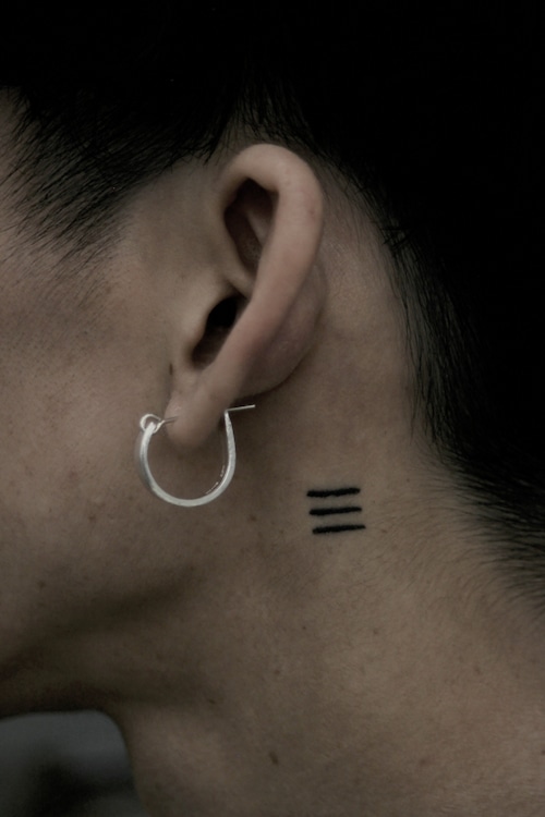 normal M hoop pierce (silver925)