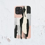 受注生産 iPhoneケース 黒い人物シルエットの紙片コラージュ｜ZINE風 ZINE023B
