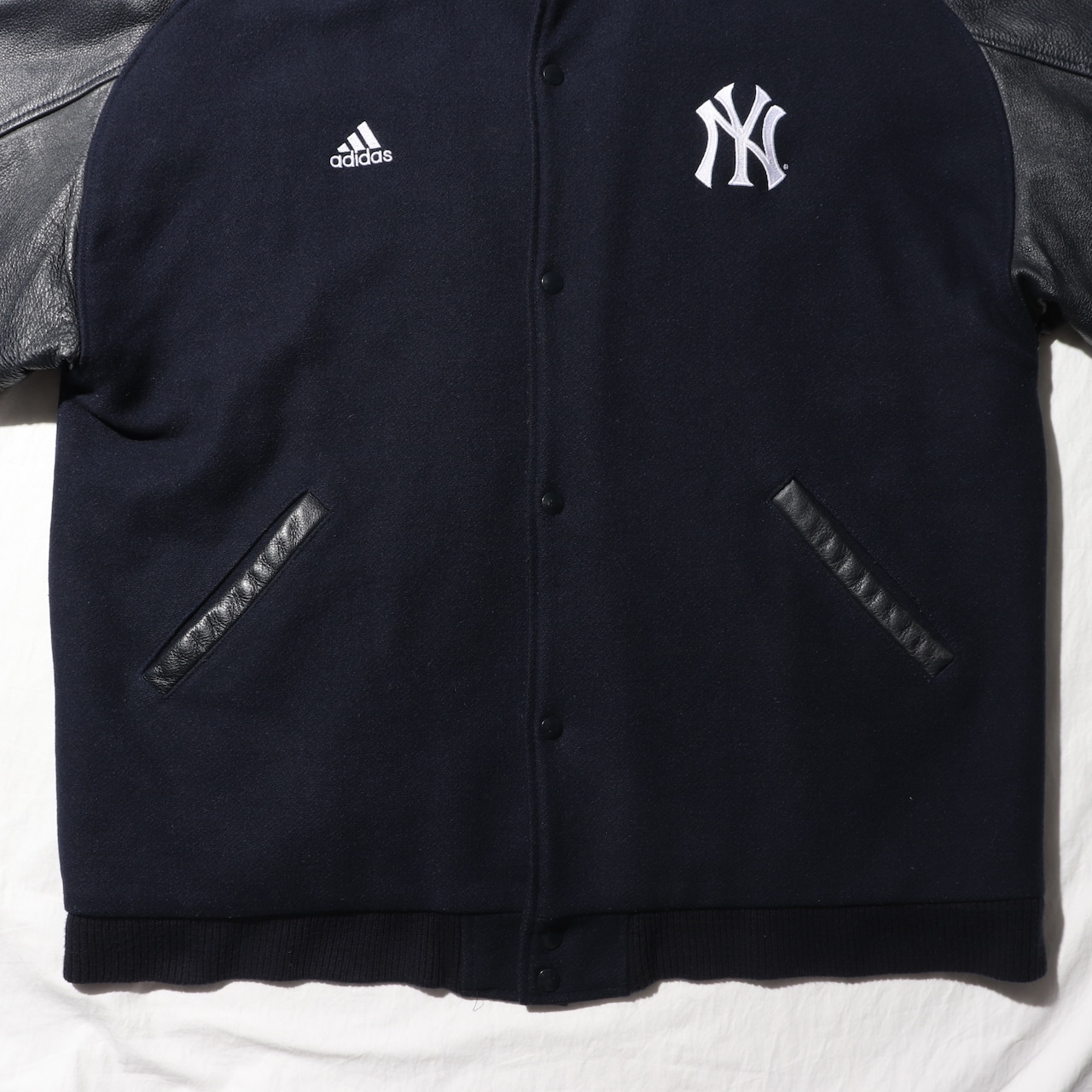 美品 XL adidas Yankees 80s 90s カナダ製 レザージャケット スタジャン アディダス