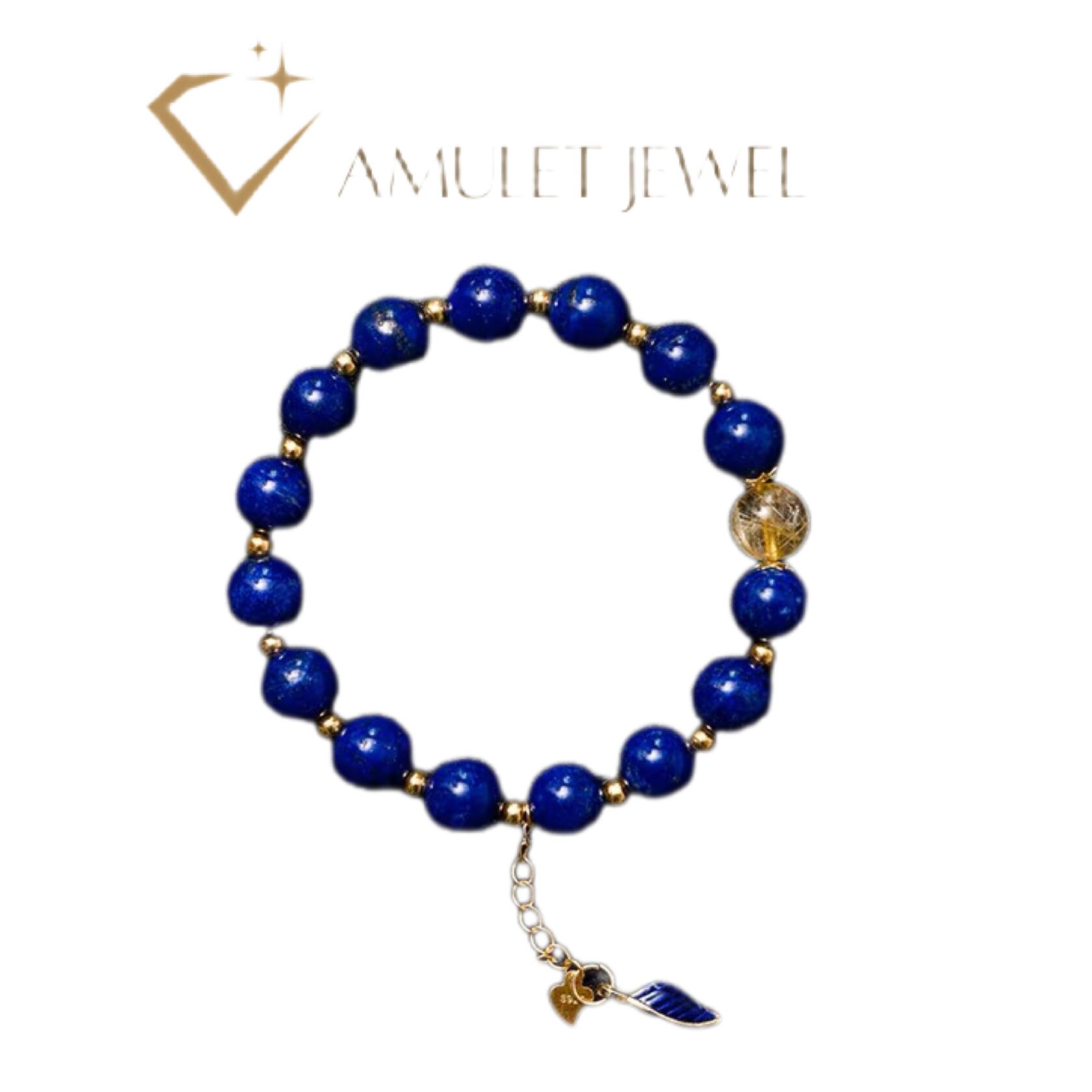 ラピスラズリと水晶のブレスレット | amuletjewel