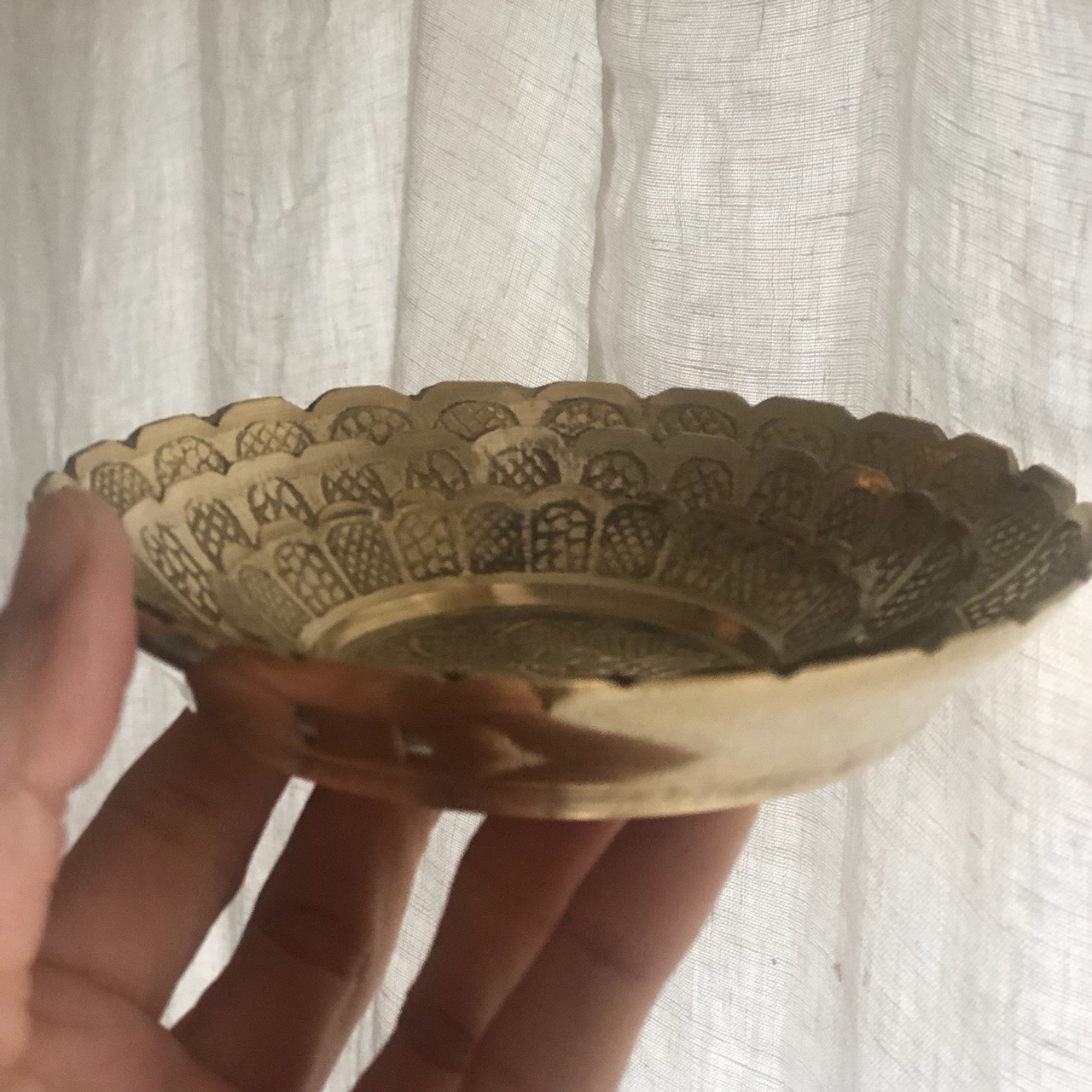 真鍮の皿　中　9.5cm