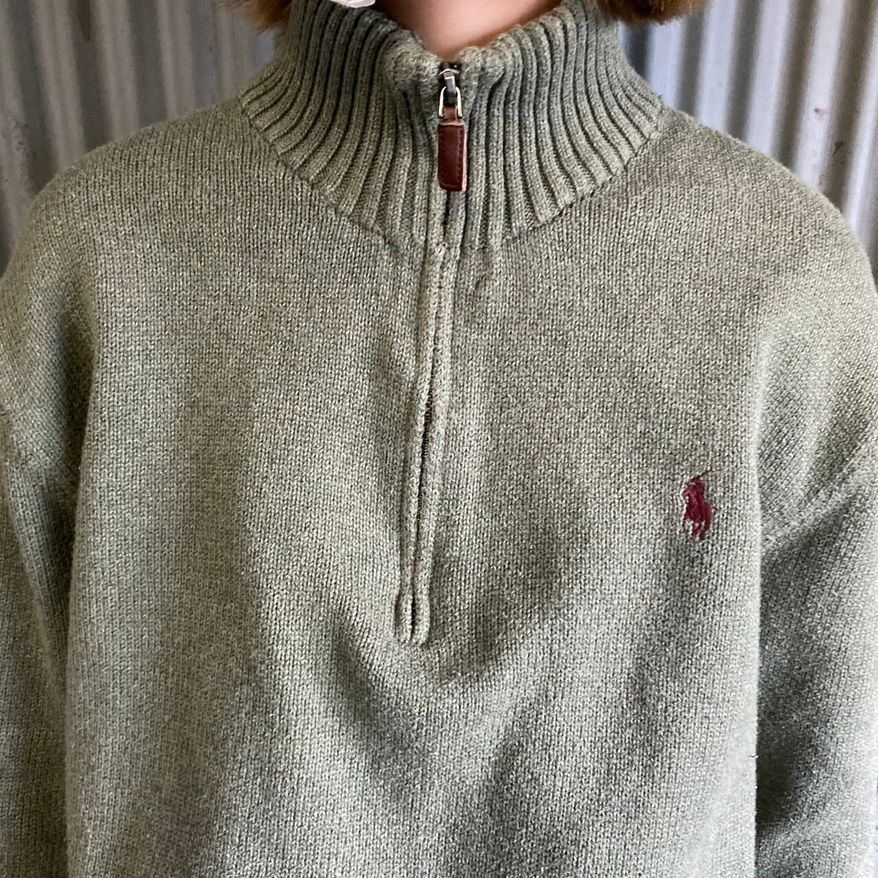 ポロバイラルフローレン　ハーフジップコットン長袖セーター Polo by Ralph Lauren ポロバイラルフローレン ハーフジップ コットン