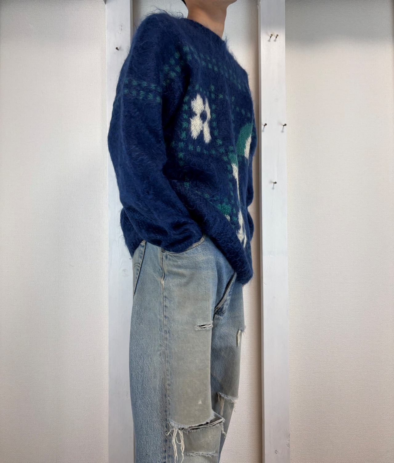 Europe mohair mixed jumper