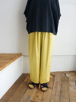 DANA FANEUIL　シルクライクコットン ワイドパンツ