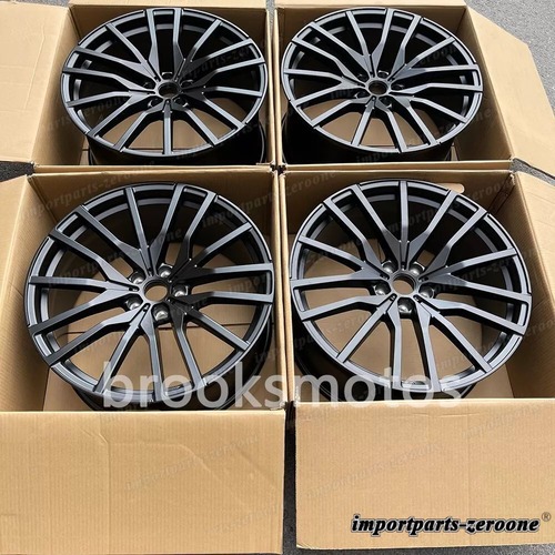 20インチ新品マットブラックスクエアスタイルホイールフィット 2019+ BMW X5 2020+ X6 5x112 742 LI-1317