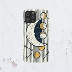 受注生産 iPhoneケース 月相と縦ラインのクラシック星図｜星図風 STAR051A