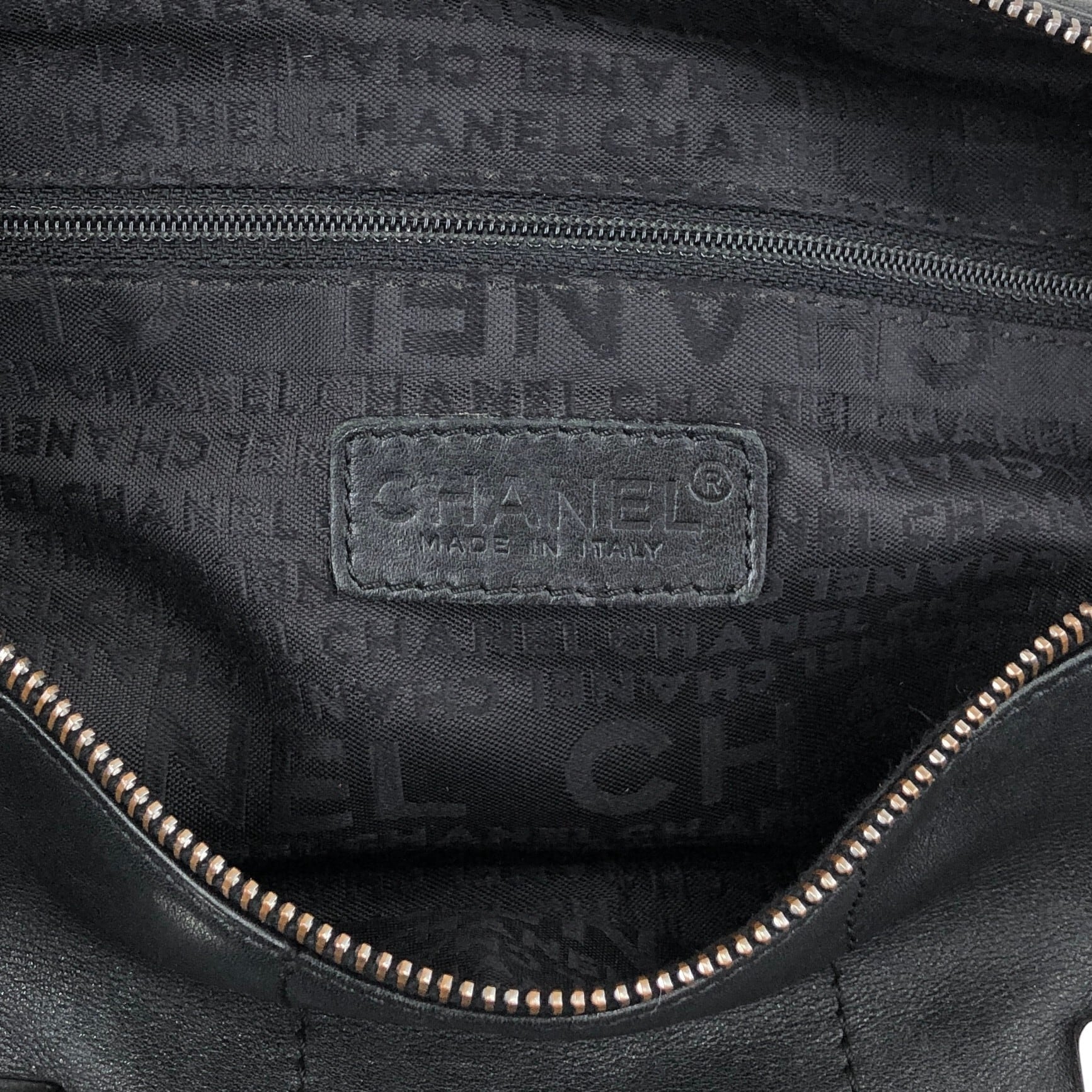 CHANEL シャネル チョコバー ハンドバッグ ブラック レザー ミニ
