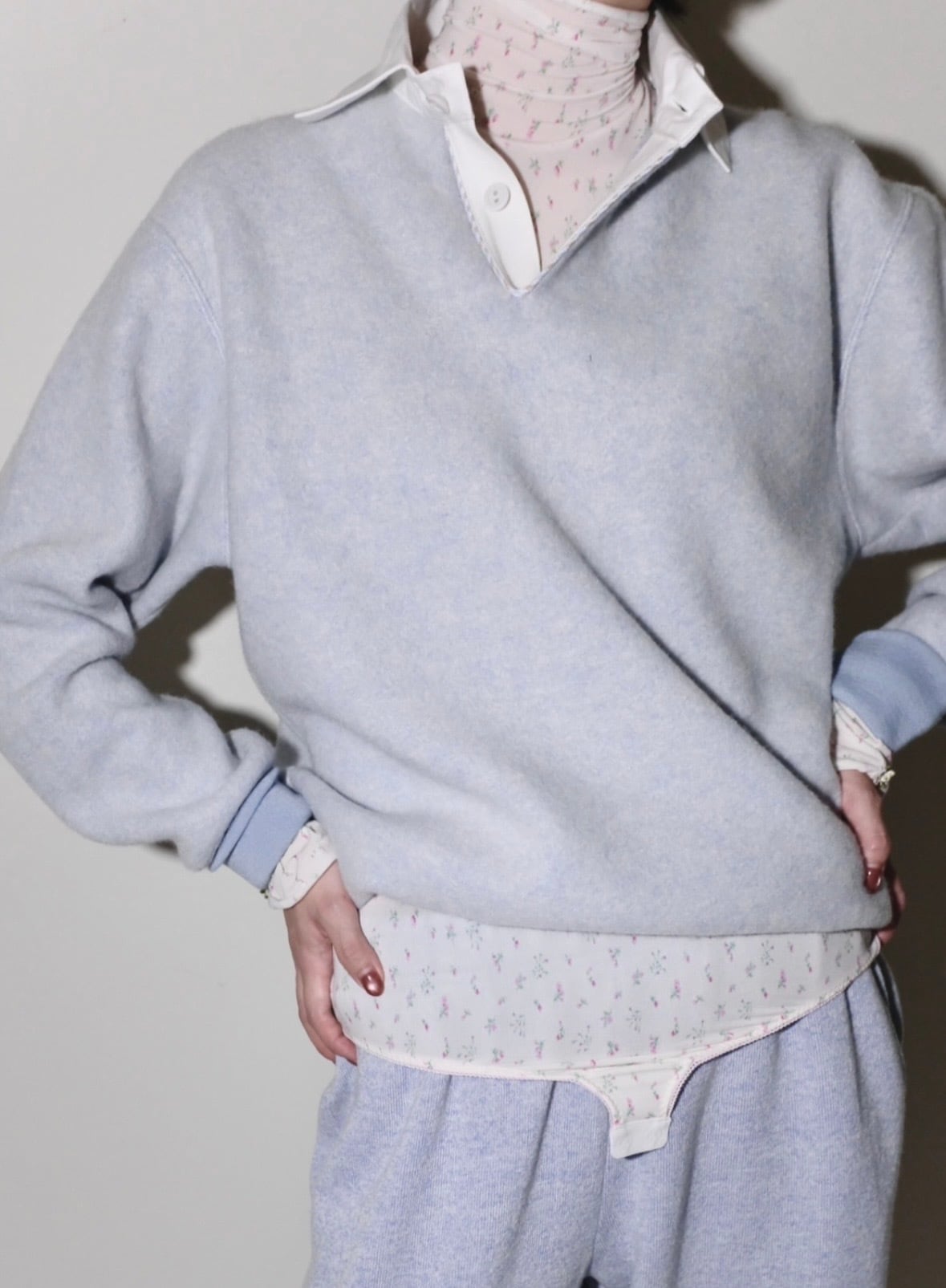 FUMIKA_UCHIDA  [WOOL FRENCH TERRY RUGBY SHIRT]