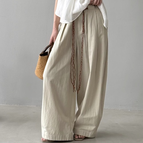 2色／ツータックワイドレッグパンツ ・18585