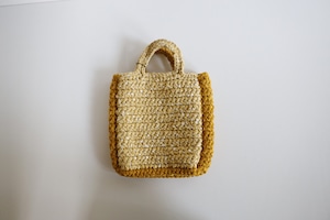 SQUARE TOTE BAG　S　Mustard / Mustard Dot