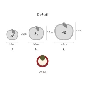 【予約】[ Snugroo ] Pet Necklace Beads｜Apple（季節限定）