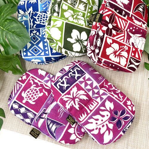 ハワイアンキルト ミトン 両手用 鍋つかみ キッチン ハワイ 花柄